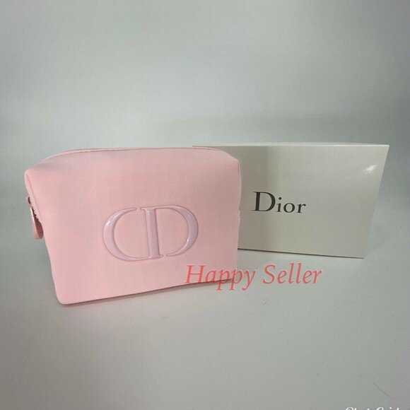 DIOR POUCH BAG CD LOGO ZIP MAKEUP TOILETRY COSMETIC CASE DOPP KIT ORGANIZER NEW - Picture 7 of 7